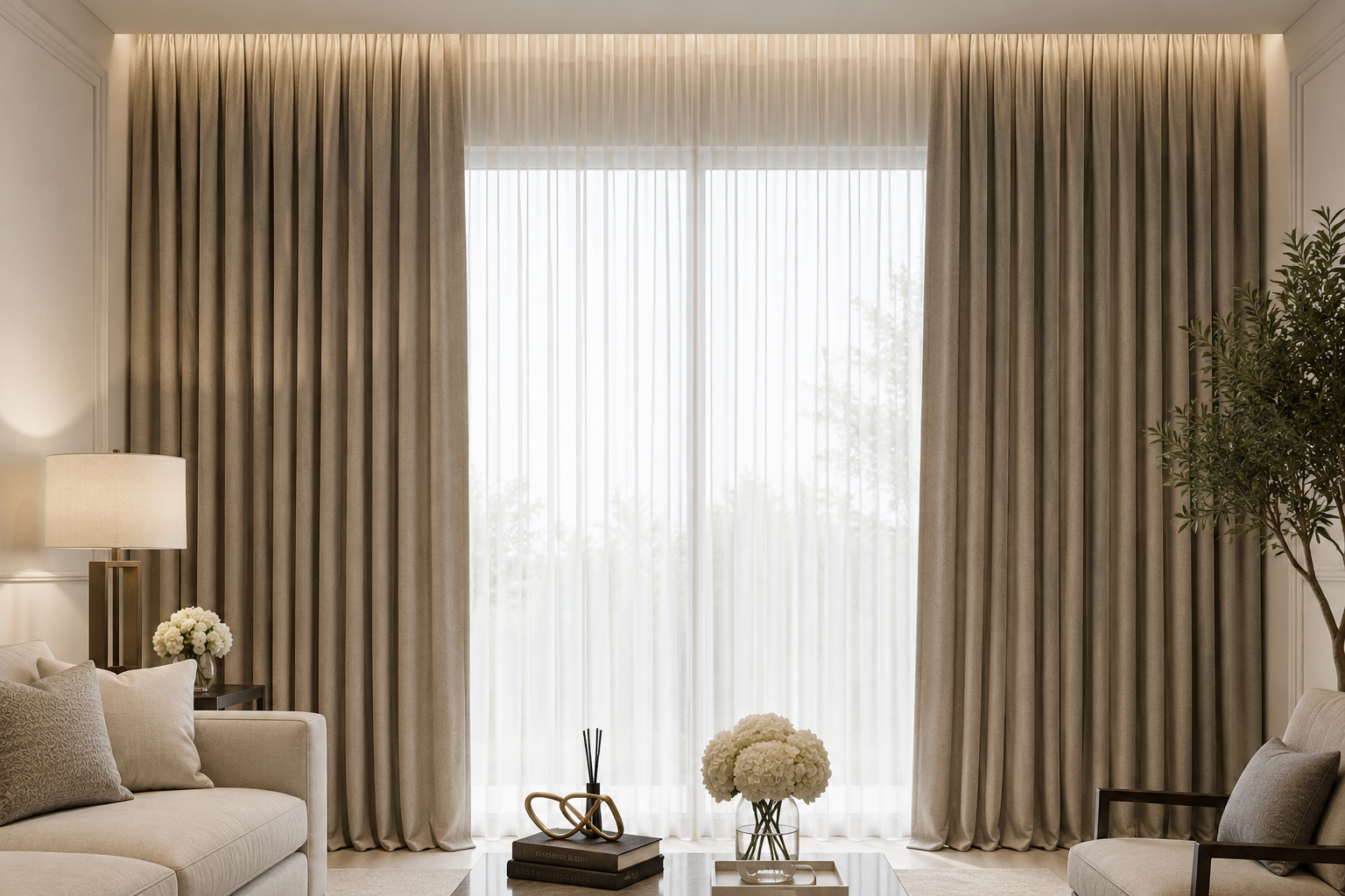 Bespoke curtain fabric display — Blueline Bespoke Interiors